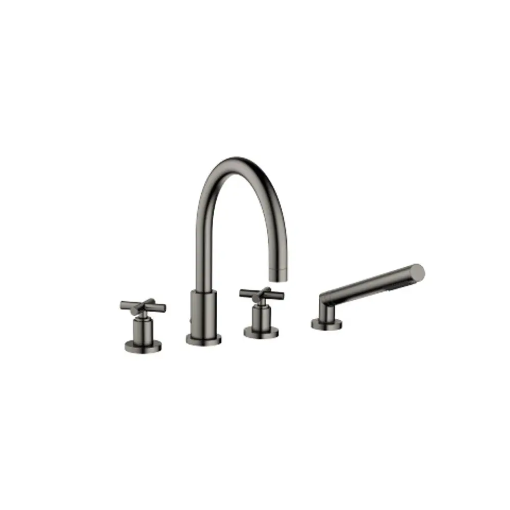 Dornbracht-TARA.-Wannen-Vierlochbatterie-Ausladung 220mm-Dark Platinum gebürstet, 27512892-99 Galeriebild 1